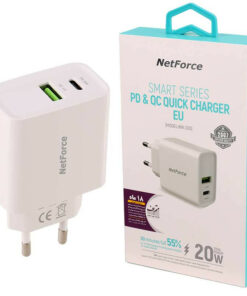 کلگی فست شارژ Netforce NW-220 2Port 3A QC PD 20W