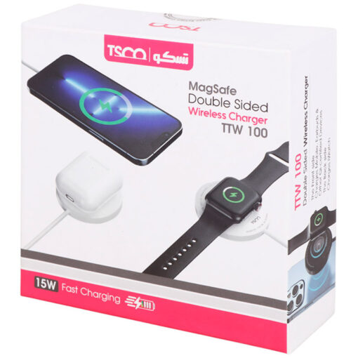 شارژر بی سیم فست شارژ TSCO TTW 100 15W