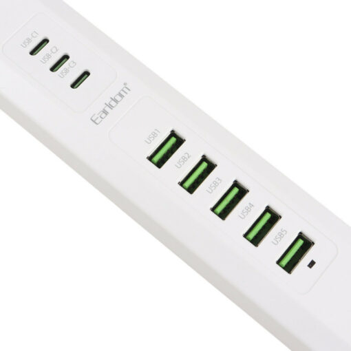 شارژر دیواری فست شارژ Earldom ES-SC12 8Port 2.4A 10.5W