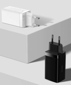 شارژر دیواری فست شارژ Baseus CCGP050101 3Port GaN3 Pro 3.25A 65W + کابل تبدیل تایپ سی