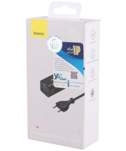 شارژر دیواری فست شارژ Baseus CCGP00010 4Port GaN3 Pro 5A 100W + کابل تبدیل تایپ سی