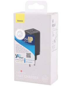 شارژر دیواری فست شارژ Baseus CCGP050101 3Port GaN3 Pro 3.25A 65W + کابل تبدیل تایپ سی