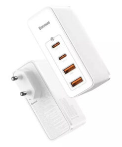 شارژر دیواری فست شارژ Baseus Gan2 Pro CCGAN2P-L0 4Port 5A QC3.0 PD 100W + کابل تبدیل تایپ سی