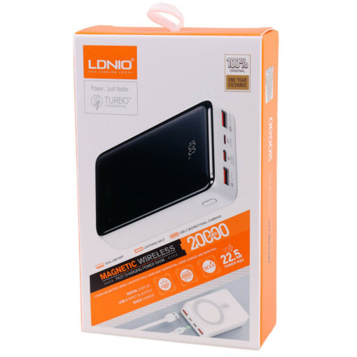 پاور بانک بی سیم فست شارژ 20000 الدینیو Ldnio PQ18 QC3.0 PD 22.5W