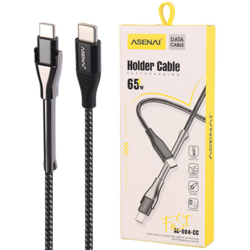 کابل تبدیل فست شارژ Asenai AC-004-CC Type-C To Type-C 65W 1m