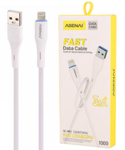 کابل آیفونی فست شارژ Asenai AC-003 3.1A 1m