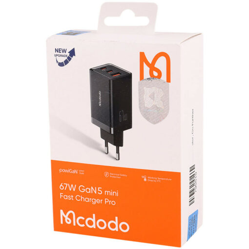 کلگی فست شارژ Mcdodo CH-154 GAN 5 Mini Pro 3Port 5A QC4.0 PD3.0 67W