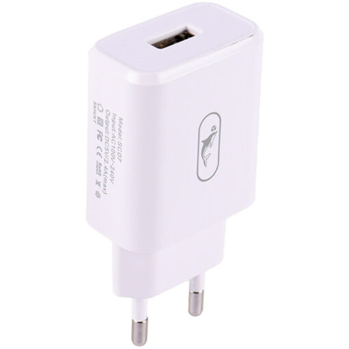 شارژر دیواری فست شارژ Sky Dolphin SC07T 2.4A 12W + کابل تایپ سی