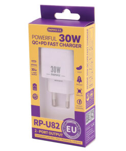 کلگی فست شارژ Remax RP-U82 2Port 3A QC PD3.0 30W