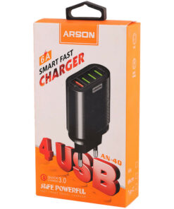 کلگی فست شارژ Arson AN-4Q 4Port QC3.0 PD 3A 18W