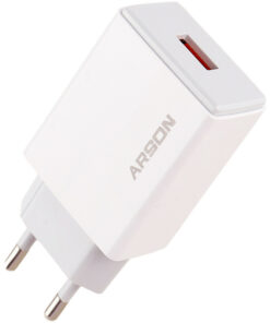 شارژر دیواری فست شارژ Arson AN-W3A QC3.0 3A 15W + کابل آیفونی