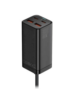 شارژر دیواری فست شارژ Baseus CCGP00010 4Port GaN3 Pro 5A 100W + کابل تبدیل تایپ سی