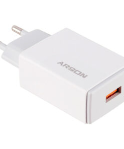 شارژر دیواری فست شارژ Arson AN-W3A QC3.0 3A 15W + کابل آیفونی