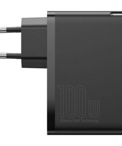 شارژر دیواری فست شارژ Baseus Gan2 Pro CCGAN2P-L0 4Port 5A QC3.0 PD 100W + کابل تبدیل تایپ سی