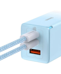شارژر دیواری فست شارژ Baseus CCGP050101 3Port GaN3 Pro 3.25A 65W + کابل تبدیل تایپ سی