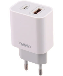 شارژر دیواری فست شارژ Remax RP-U68 2Port 3A PD3.0 QC3.0 20W + کابل آیفونی