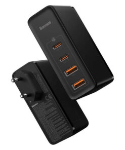 شارژر دیواری فست شارژ Baseus Gan2 Pro CCGAN2P-L0 4Port 5A QC3.0 PD 100W + کابل تبدیل تایپ سی