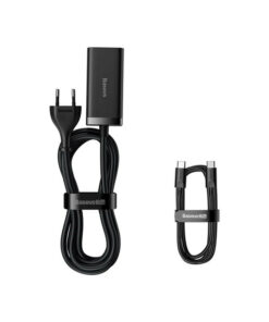 شارژر دیواری فست شارژ Baseus CCGP00010 4Port GaN3 Pro 5A 100W + کابل تبدیل تایپ سی