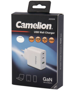 کلگی فست شارژ Camelion AD606 3Port 5A QC3.0 PD3.0 65W