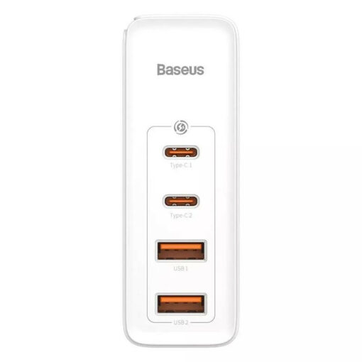 شارژر دیواری فست شارژ Baseus Gan2 Pro CCGAN2P-L0 4Port 5A QC3.0 PD 100W + کابل تبدیل تایپ سی