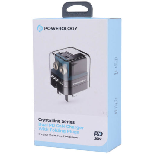کلگی فست شارژ Powerology PWCUQC020 2Port 3A PD 35W Type-C