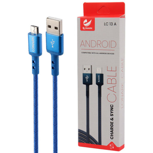 کابل میکرو یو اس بی Lonark LC13A 2.1A 1.1m