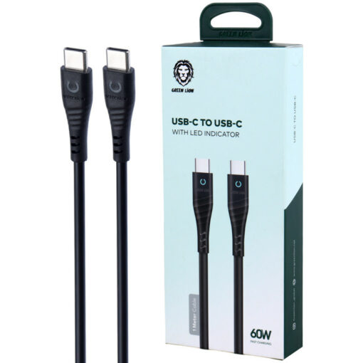 کابل تبدیل فست شارژ Green Lion GNCCTCTYC Type-C To Type-C 3A 60W 1m