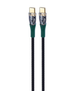 کابل تبدیل فست شارژ Green Lion Transparent Type-C To Type-C 3A 60W 1m