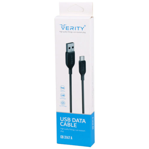 کابل میکرو یو اس بی فست شارژ Verity CB 3147A 1m