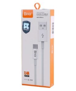 کابل میکرو یو اس بی فست شارژ Biva C-11V 2.4A 1.5m