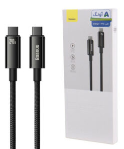 کابل تبدیل فست شارژ Baseus Tungsten Gold CAWJ04000 Type-C To Type-C PD3.1 240W 1m