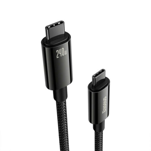 کابل تبدیل فست شارژ Baseus Tungsten Gold CAWJ04000 Type-C To Type-C PD3.1 240W 1m
