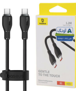 کابل تبدیل فست شارژ Baseus Pudding Series P10355702 Type-C To Type-C 5A PD 100W 1.2m