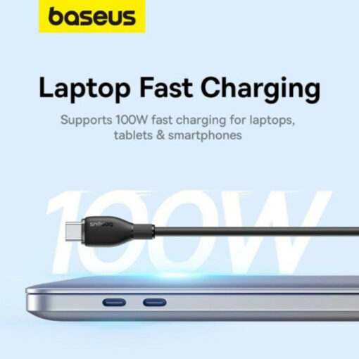 کابل تبدیل فست شارژ Baseus Pudding Series P10355702 Type-C To Type-C 5A PD 100W 1.2m