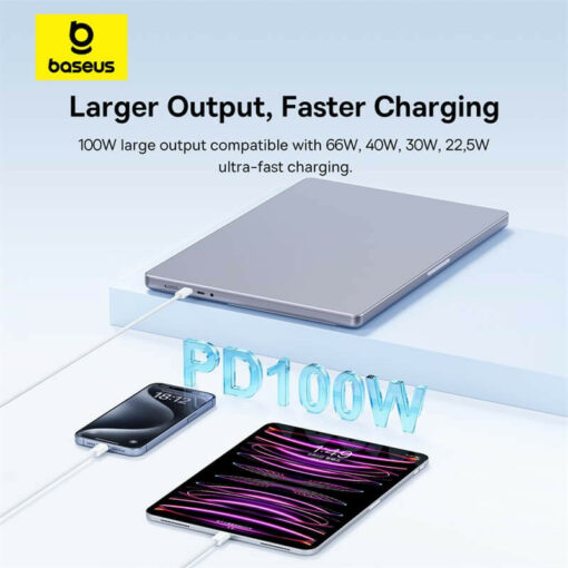 کابل تبدیل فست شارژ Baseus Superior Series 2 P10365200211 Type-C To Type-C PD 30W 1m