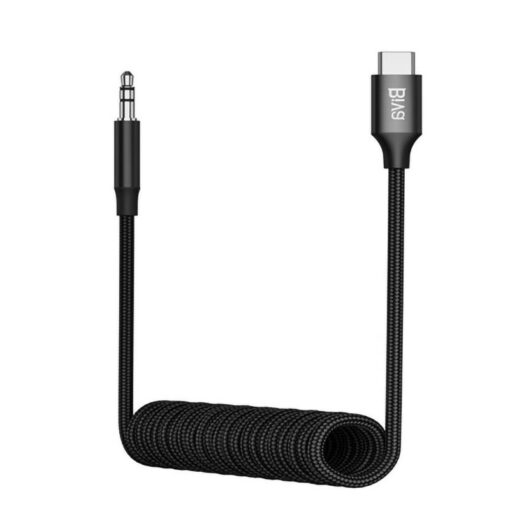 کابل تبدیل فنری Biva AUX-09T Type-C To AUX 1m