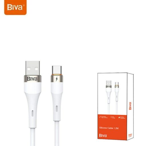 کابل تایپ سی فست شارژ Biva C-21T 3A 1.2m