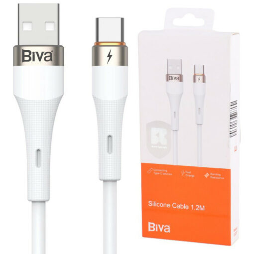کابل تایپ سی فست شارژ Biva C-21T 3A 1.2m