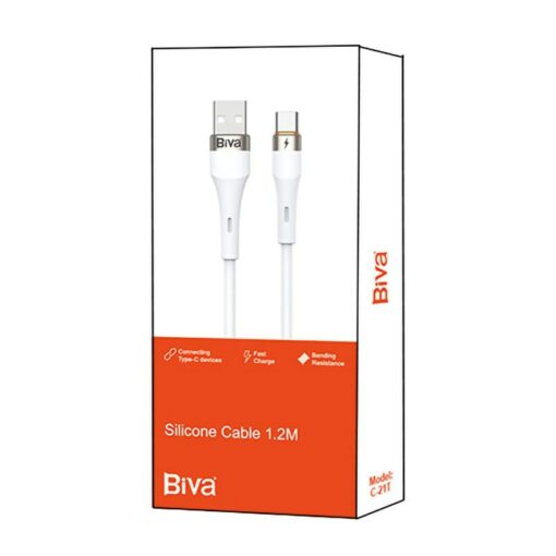 کابل تایپ سی فست شارژ Biva C-21T 3A 1.2m