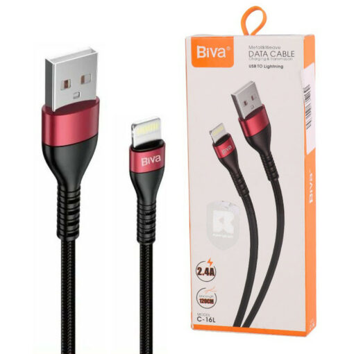 کابل آیفونی Biva C-16L 2.4A 1.2m
