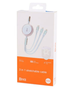 کابل 3 سر فست شارژ Biva C-22 5A 100W 1.1m