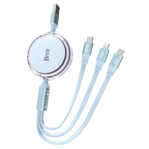 کابل 3 سر فست شارژ Biva C-22 5A 100W 1.1m