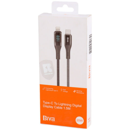 کابل تبدیل فست شارژ Biva C-24CL Type-C To Lightning 20W 1.5m