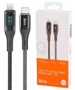 کابل تبدیل فست شارژ Biva C-24CL Type-C To Lightning 20W 1.5m
