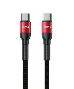 کابل تبدیل فست شارژ Biva C-15CC Type-C To Type-C 3A 60W 1.2m