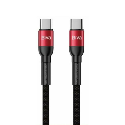 کابل تبدیل فست شارژ Biva C-15CC Type-C To Type-C 3A 60W 1.2m