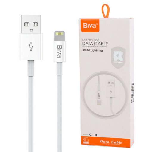 مشخصات کابل آیفونی فست شارژ Biva C-11L 3A 1.5m
