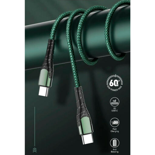 کابل تبدیل فست شارژ Ldnio LC101 Type-C To Type-C PD 65W 1m