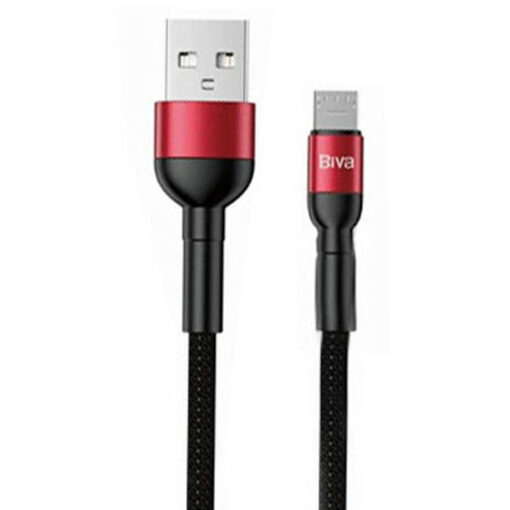 کابل میکرو یو اس بی فست شارژ Biva C-15V 2.4A 1.2m