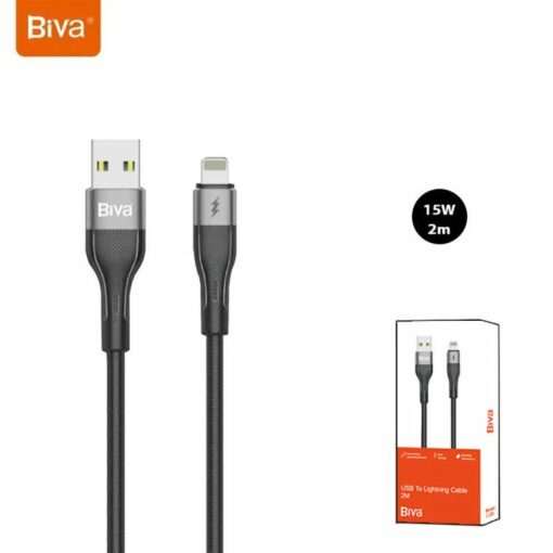 کابل آیفونی فست شارژ Biva C-20L 3A 2m